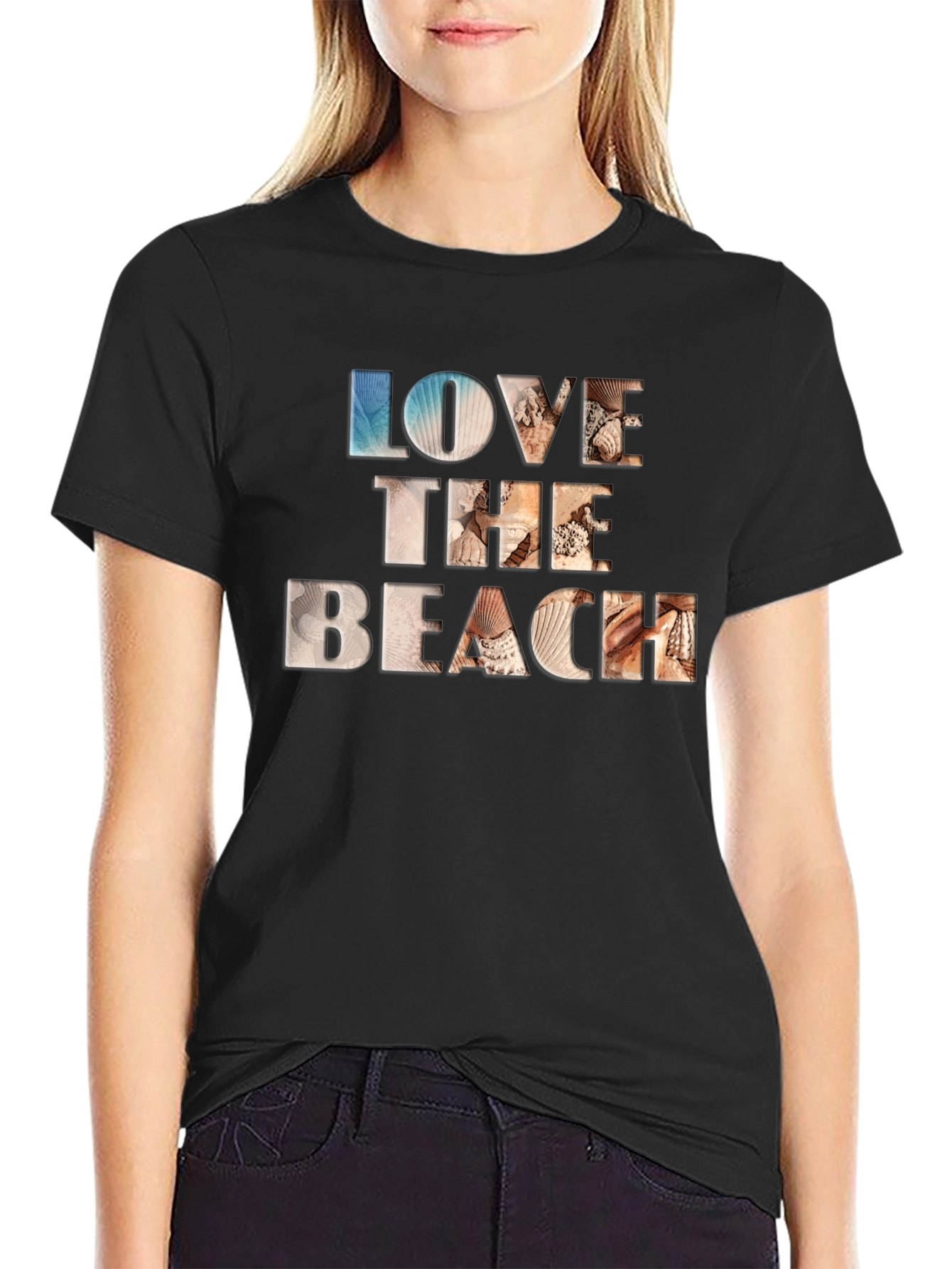 Black Love The Beach Graphic Tee view 2