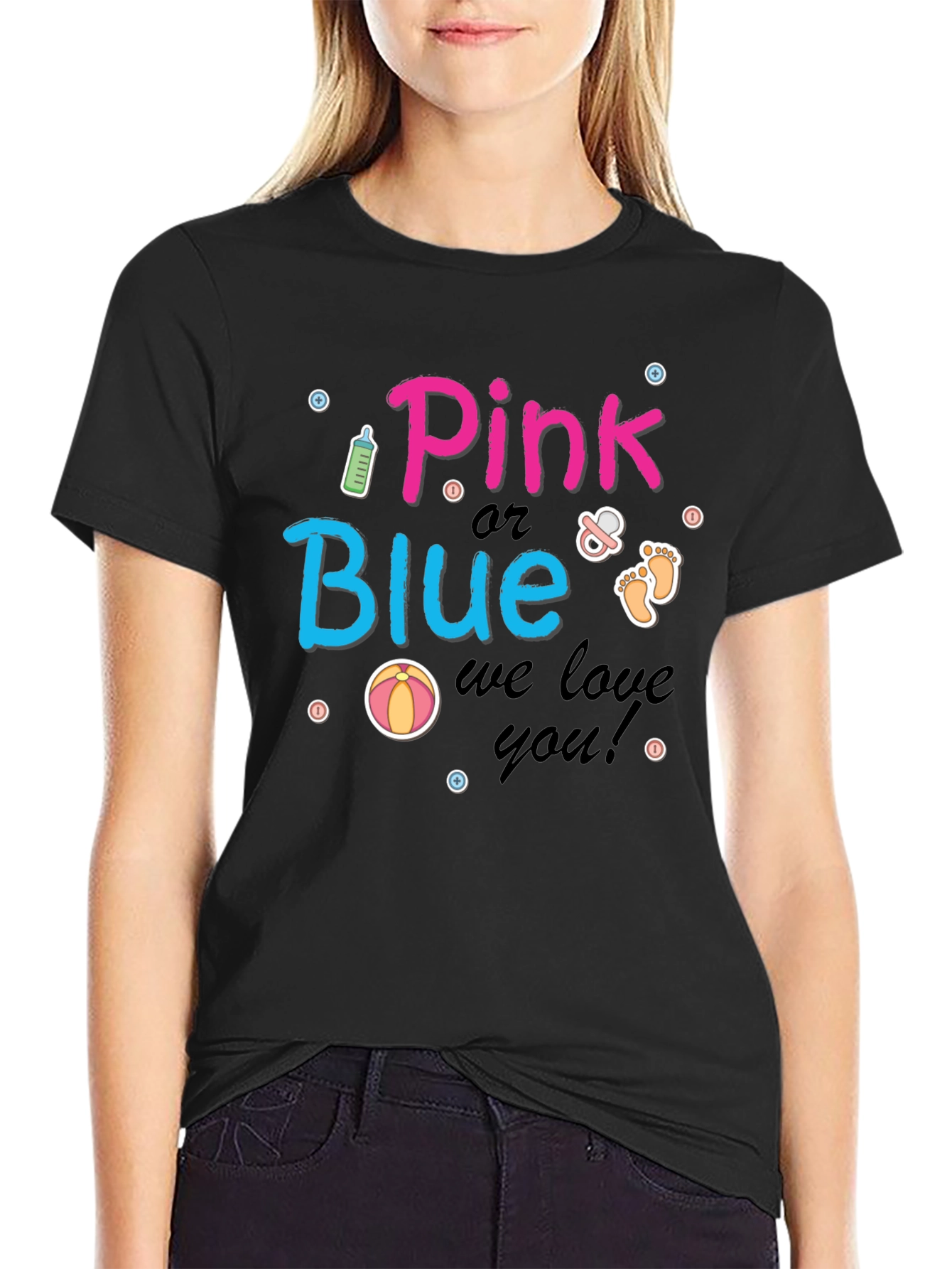 Pink or Blue Baby Shower T-Shirt - 2