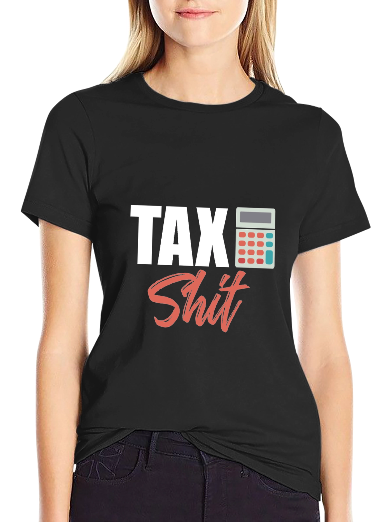 Black Tax Shit T-Shirt - Funny Accountant Tee view 2