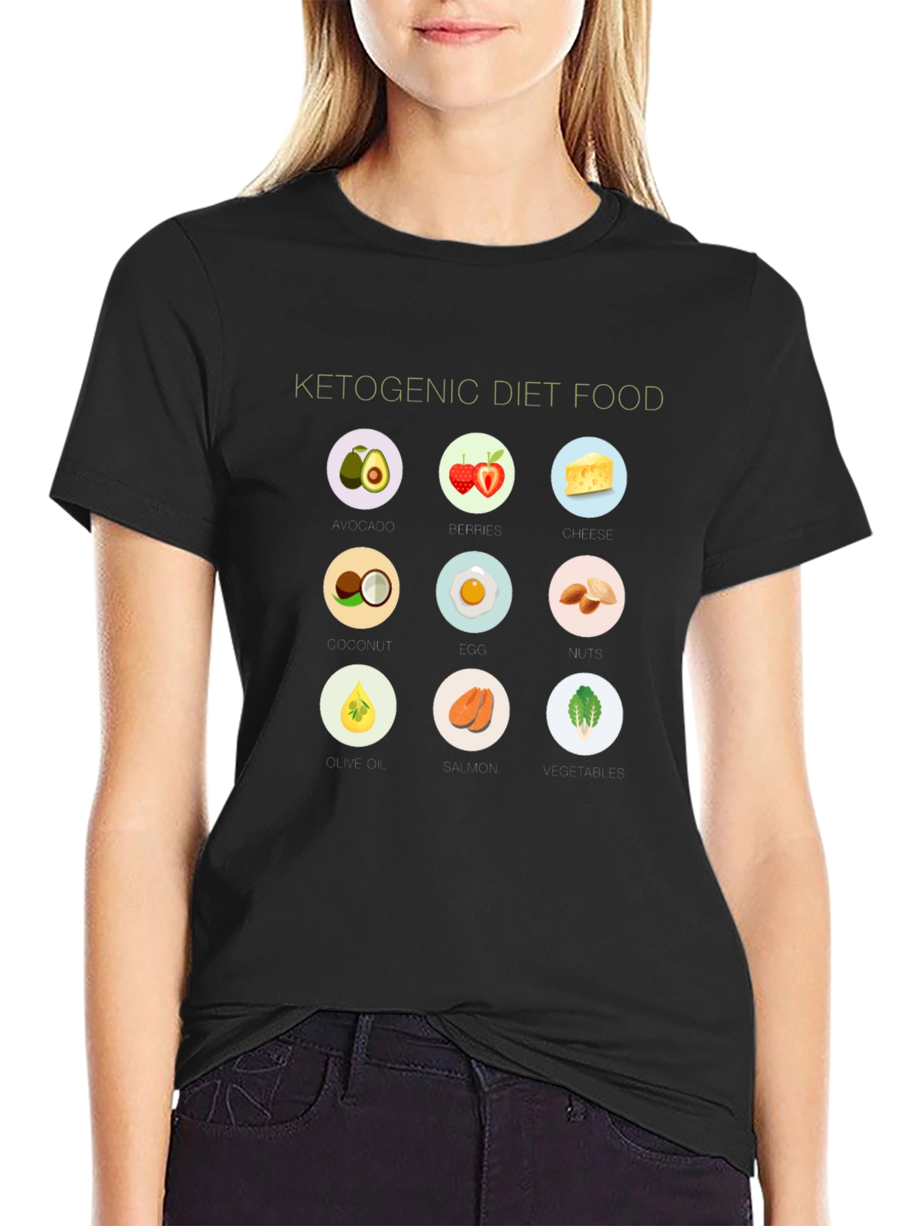 Ketogenic Diet Food T-Shirt - Black - 2