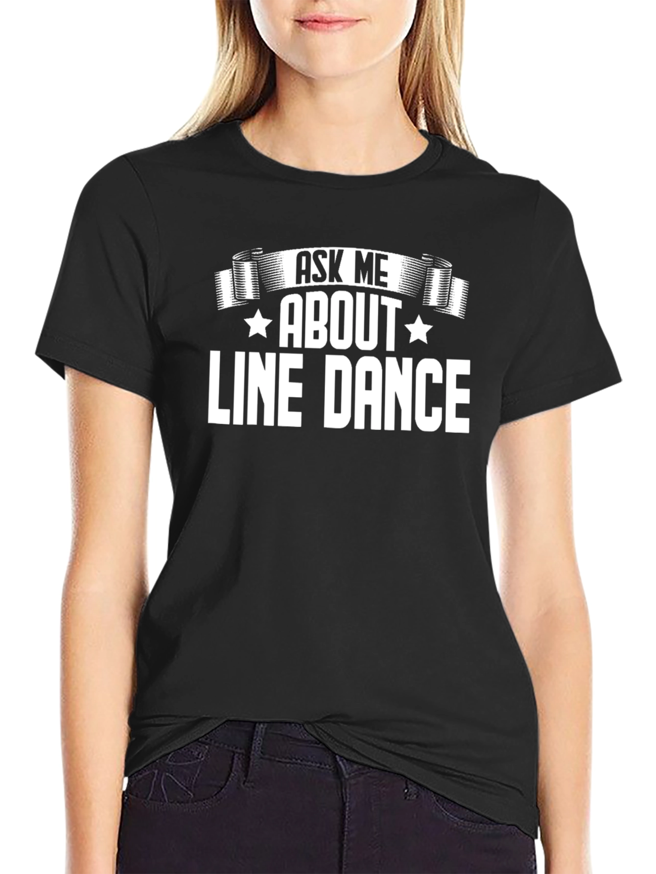 Black Ask Me About Line Dance Graphic Tee view 2