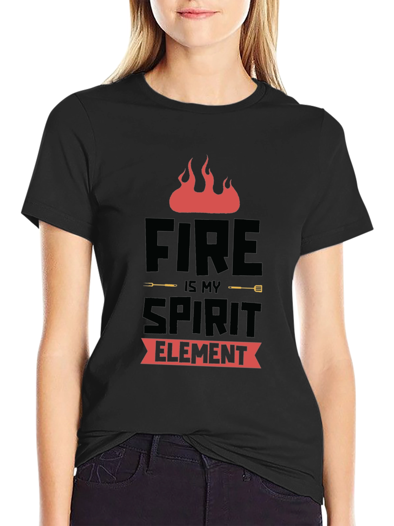 Fire is My Spirit Element Black T-Shirt - 2