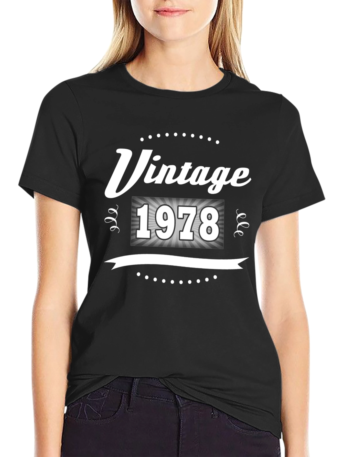 Black Vintage 1978 Graphic T-Shirt - Birthday Gift view 2