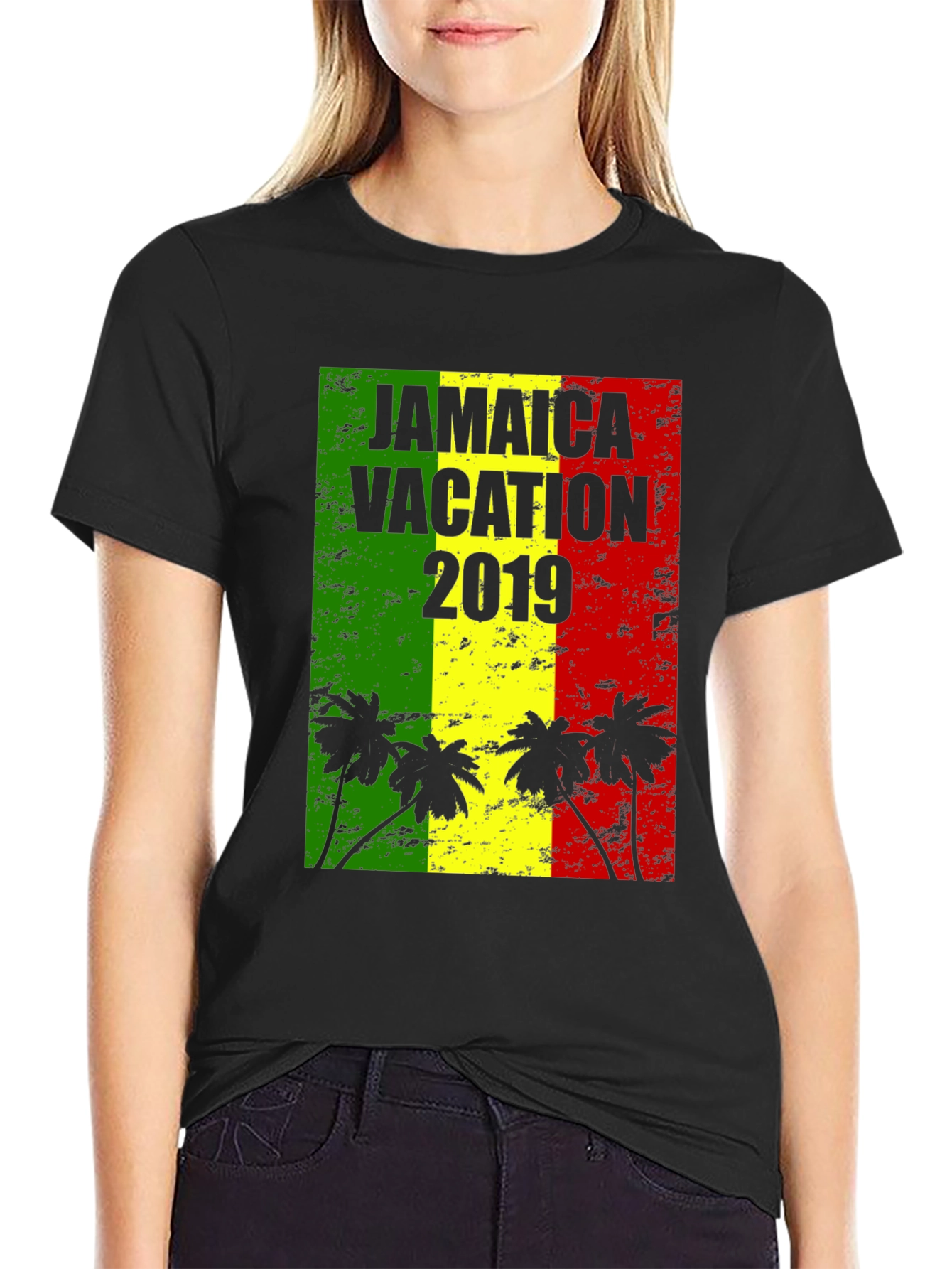 Jamaica Vacation 2019 Black T-Shirt - 2