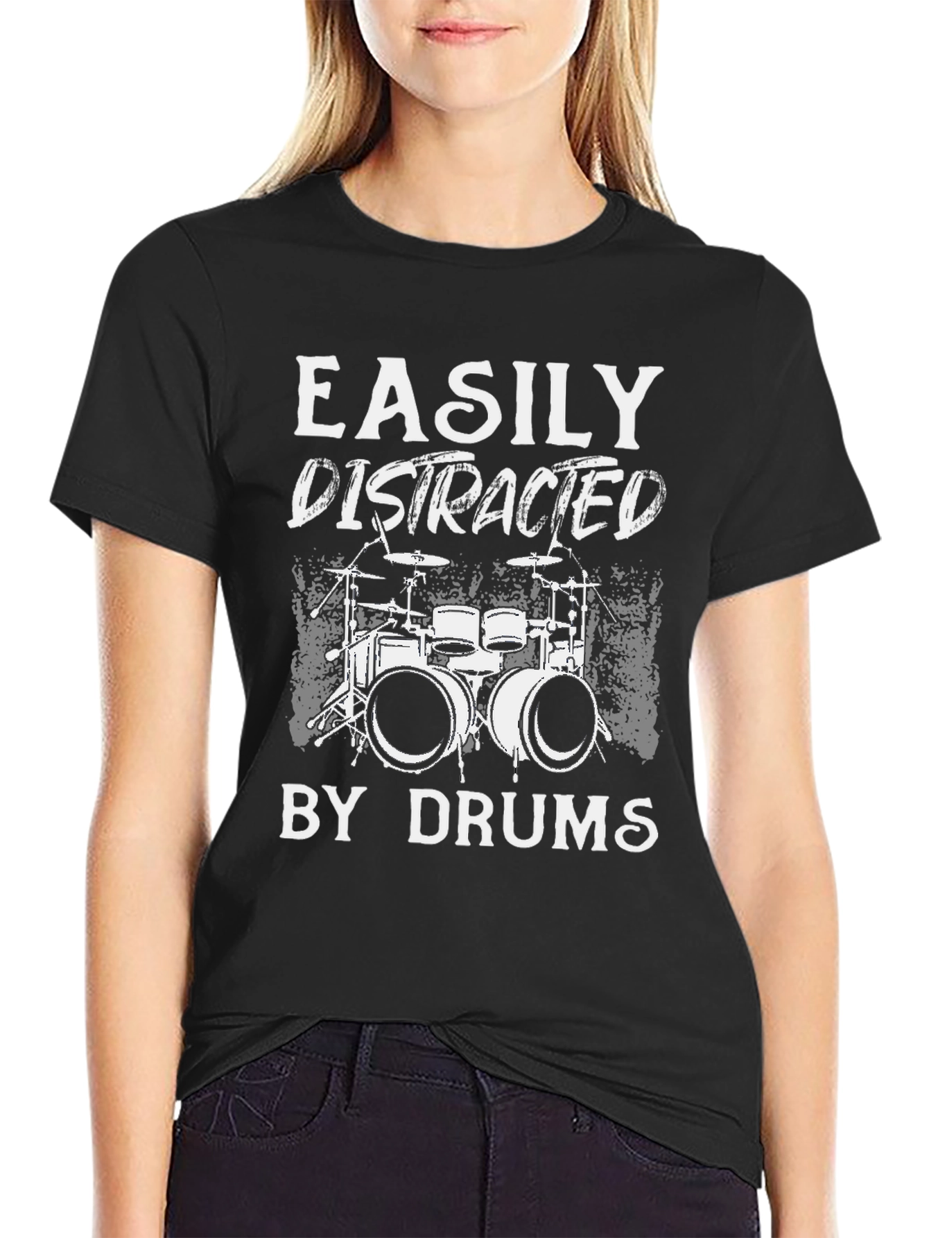 Easily Distracted by Drums T-Shirt - 2