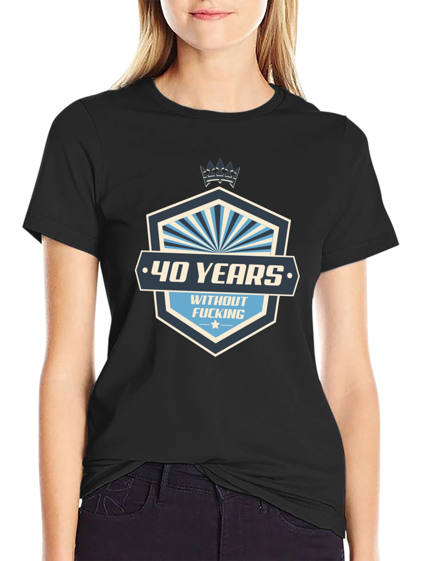 Black Funny 40 Years T-Shirt: A Hilarious Birthday Gift! view 2