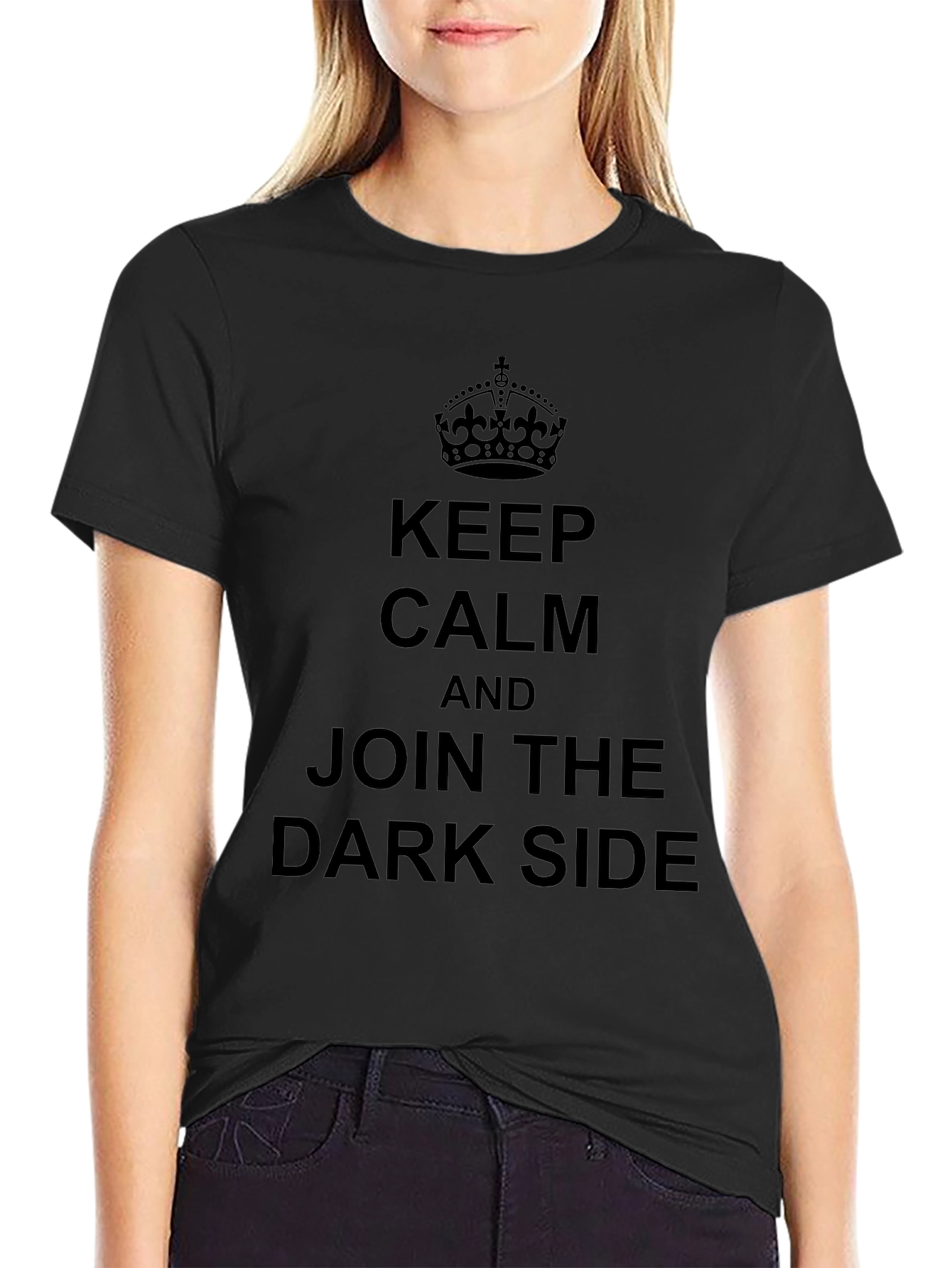 Black Keep Calm Dark Side T-Shirt view 2