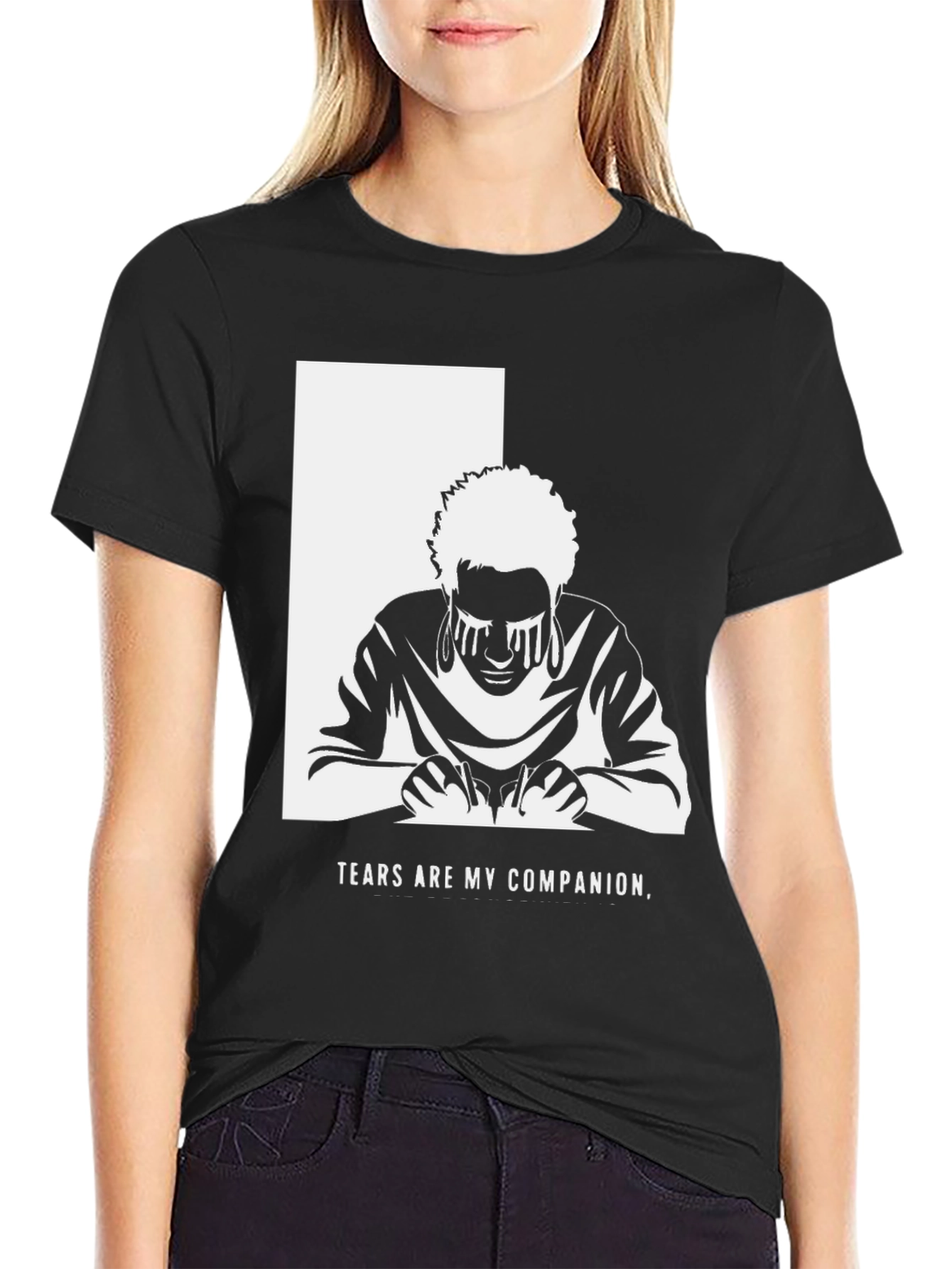 Black Tears are My Companion Graphic T-Shirt view 2