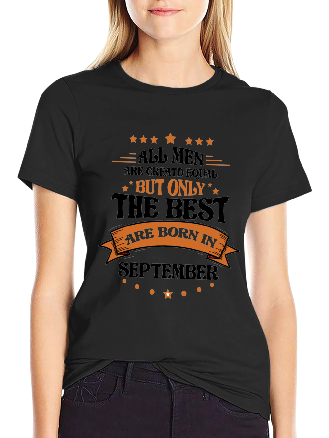 Black September Birthday T-Shirt: All Men Are Created Equal view 2