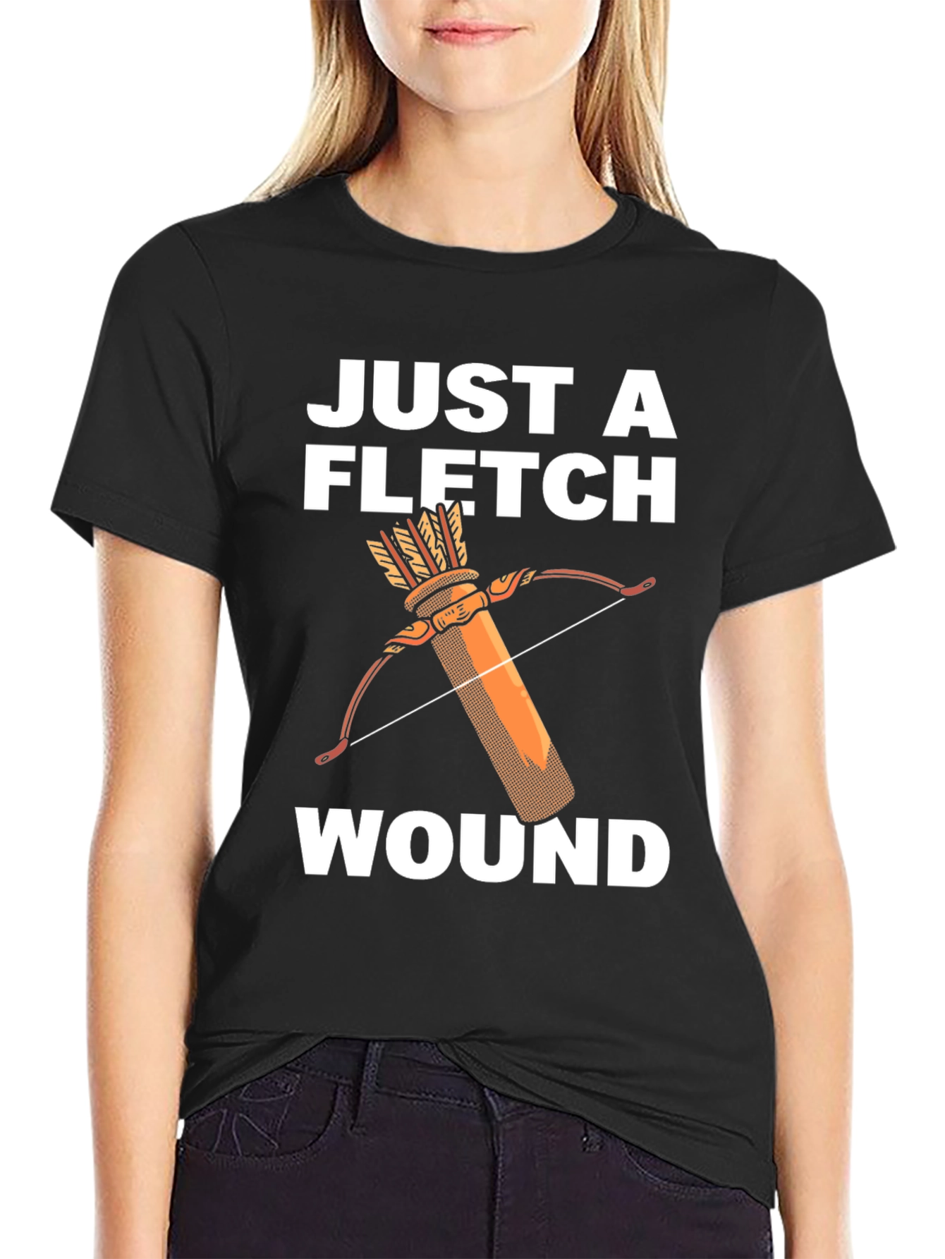 Black Just a Fletch Wound T-Shirt view 2