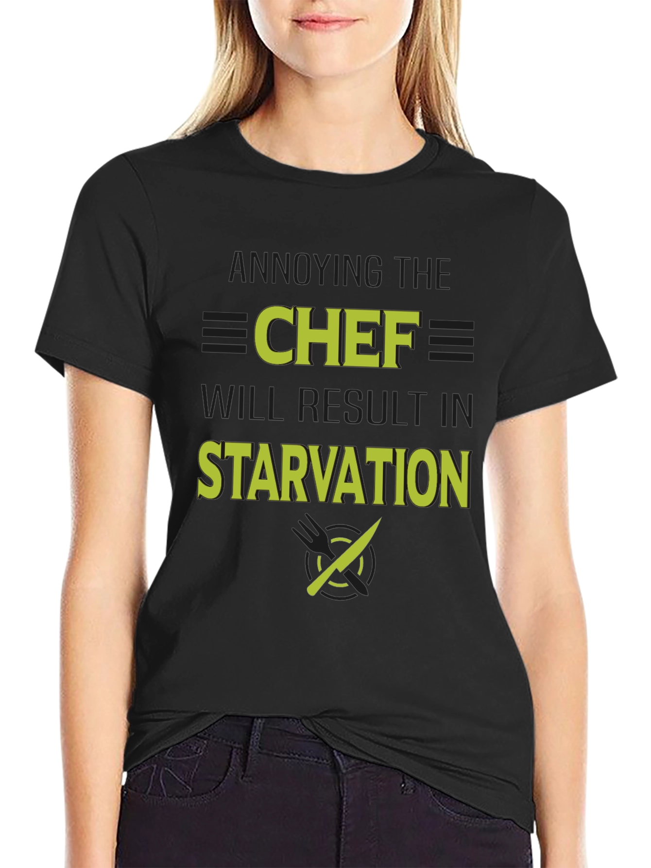 Black Annoying the Chef T-Shirt view 2