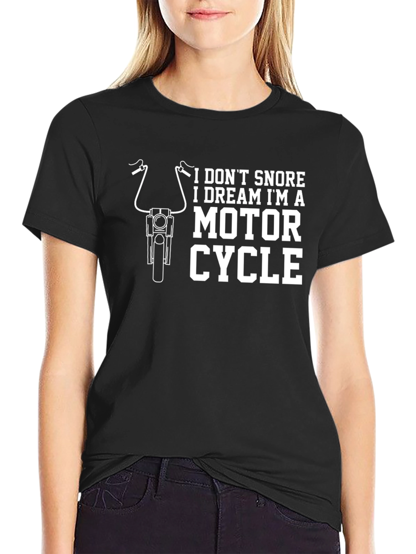 Black Motorcycle Dream T-Shirt - Funny Biker Tee view 2