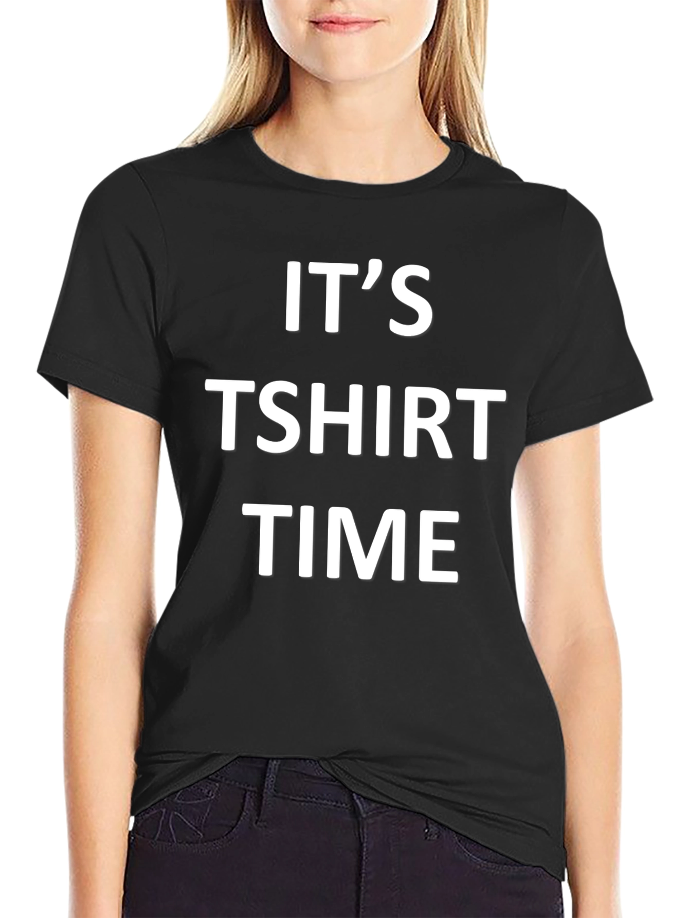 Black It's T-Shirt Time Graphic Tee - Black view 2