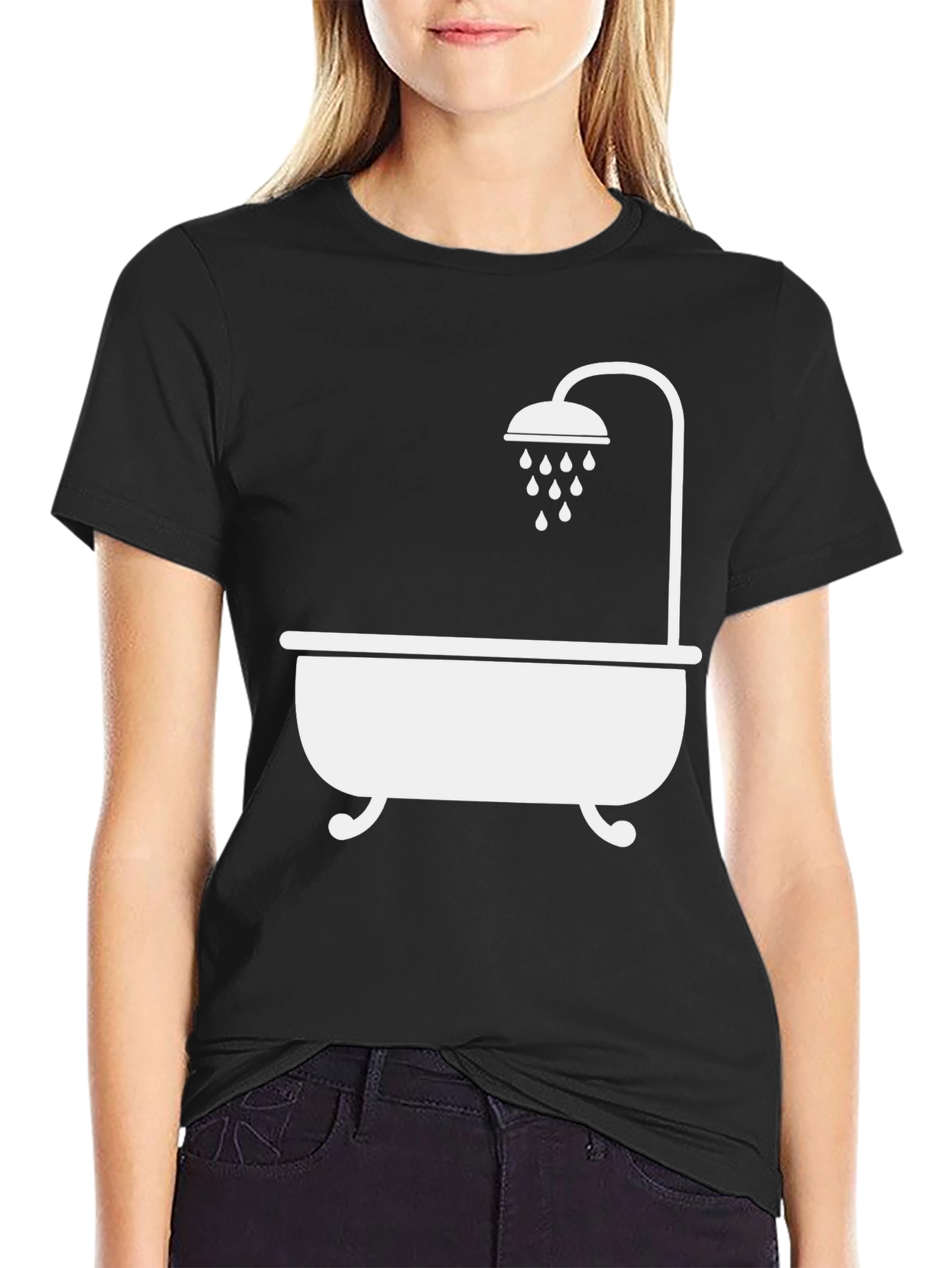 Bathtub & Shower Graphic Tee - Unique Bathroom Humor Shirt - 2