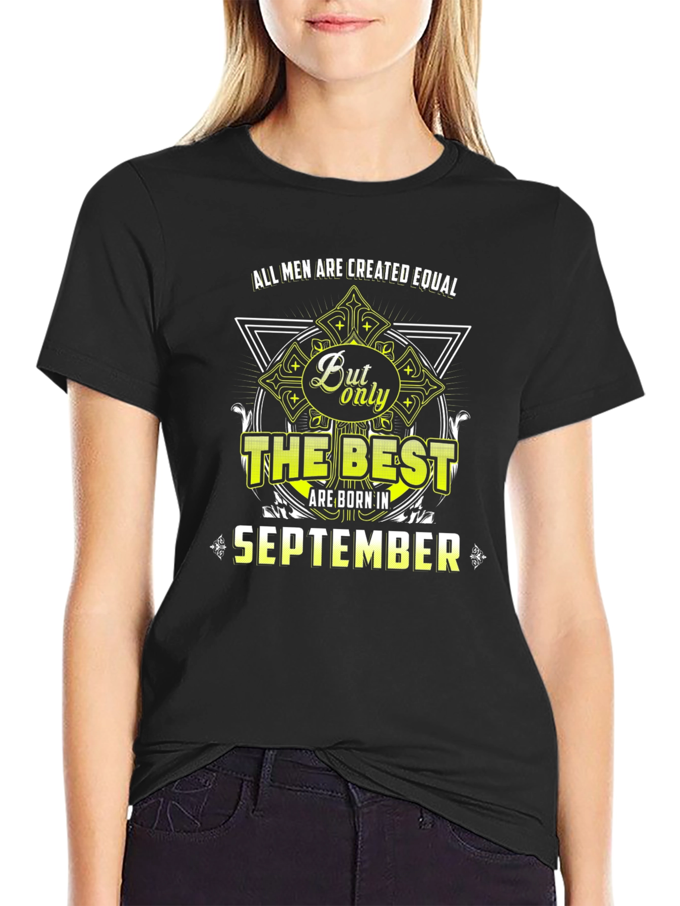 Black Men's 'Best Are Born in September' Graphic T-Shirt view 2