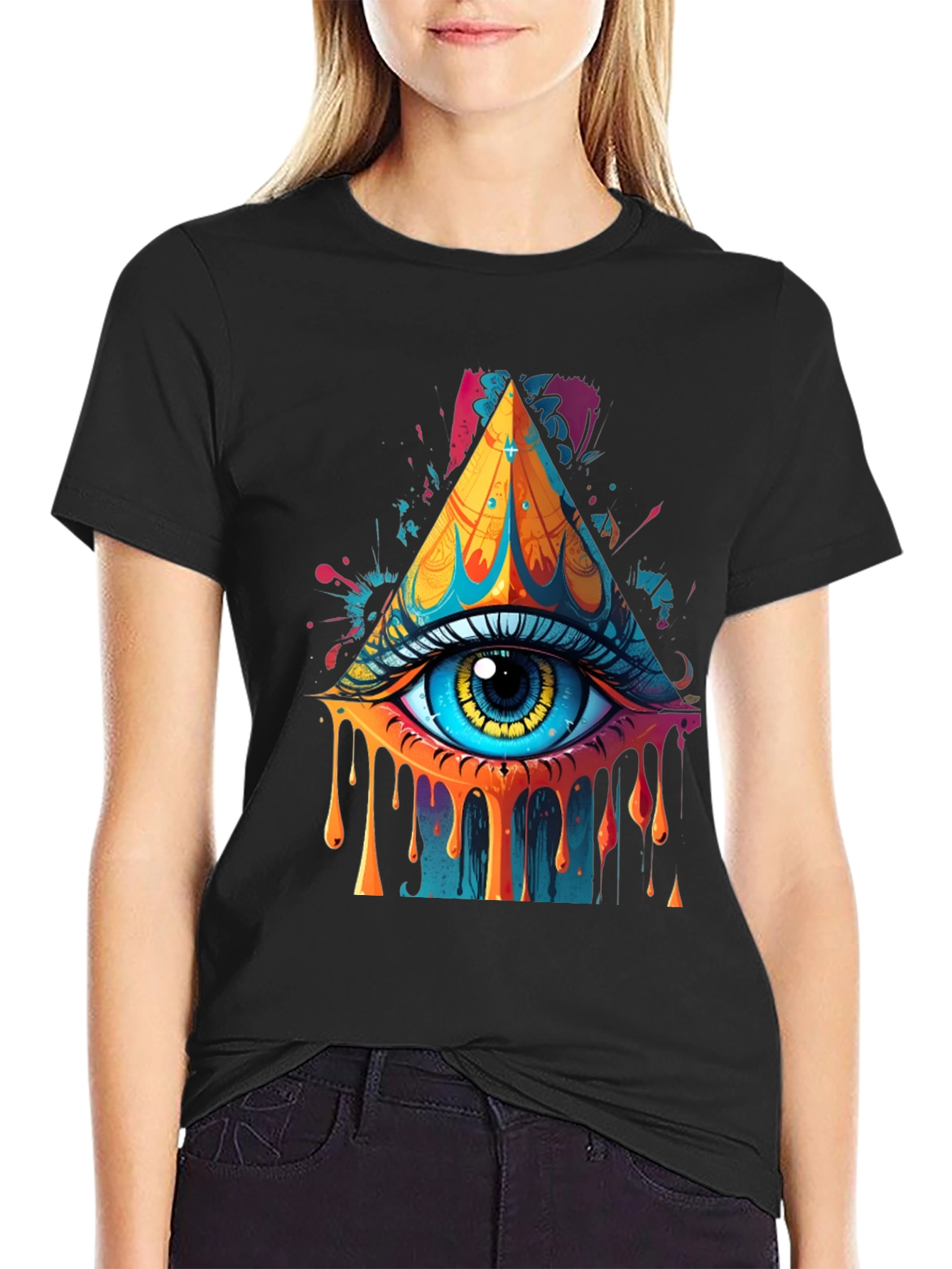 Black Eye Pyramid Graphic Print Tee view 2