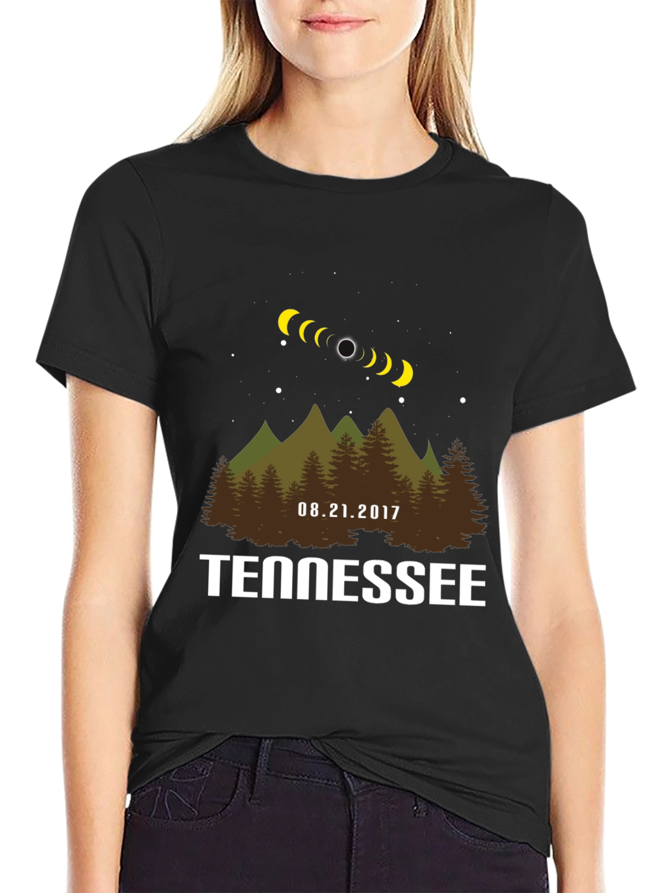 Black Tennessee Eclipse T-Shirt - August 21, 2017 view 2