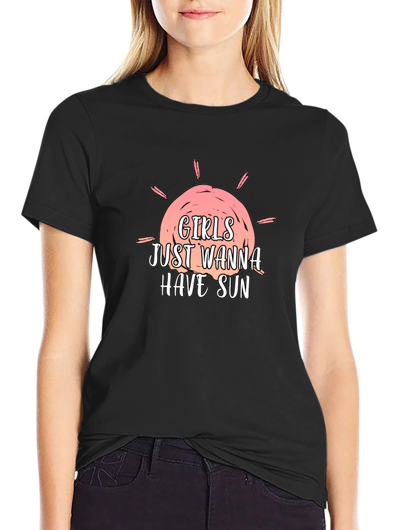 Black Girls Just Wanna Have Sun Graphic Tee view 2