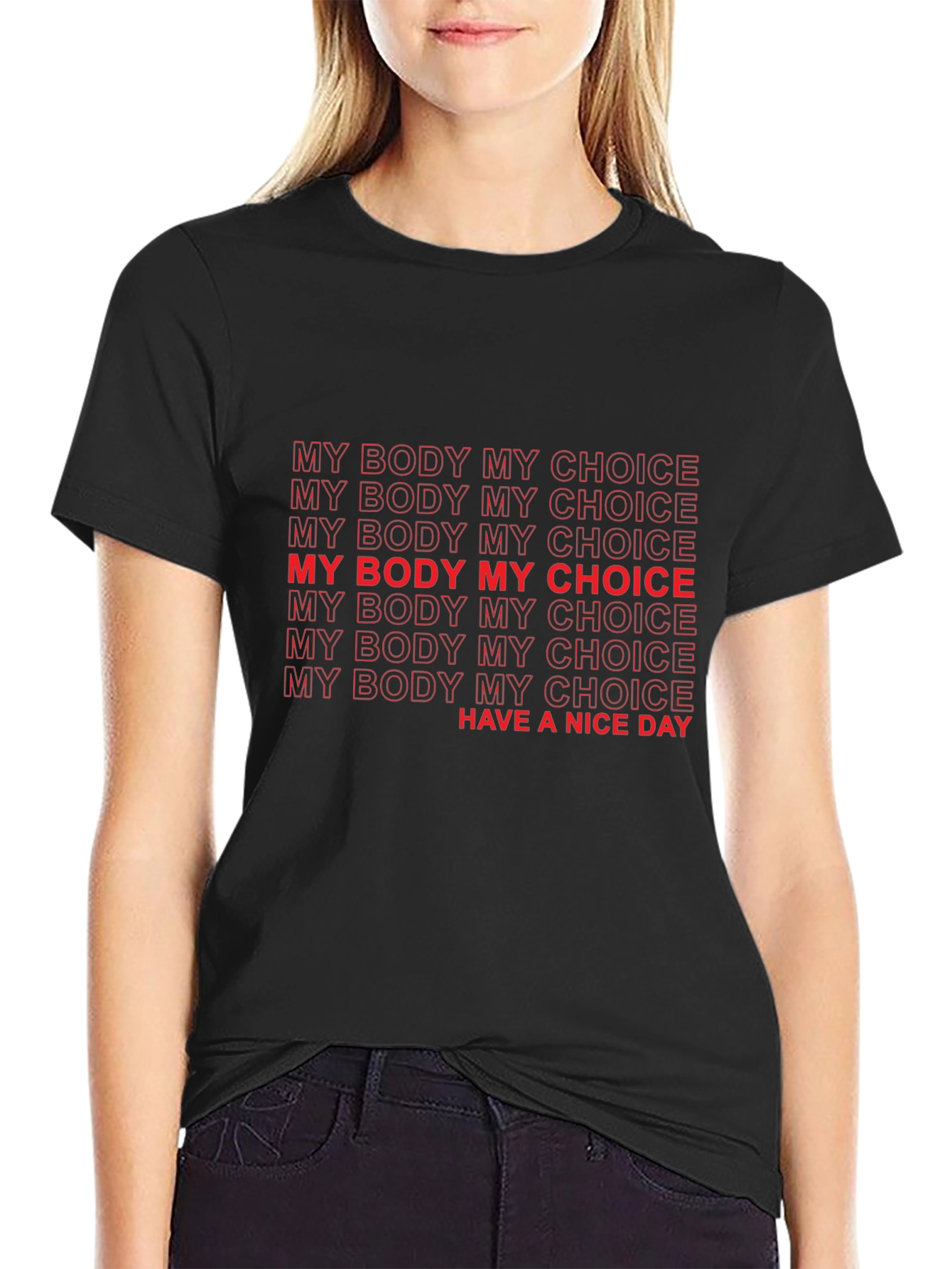 Black My Body My Choice Graphic Tee - Pro Choice Advocacy view 2