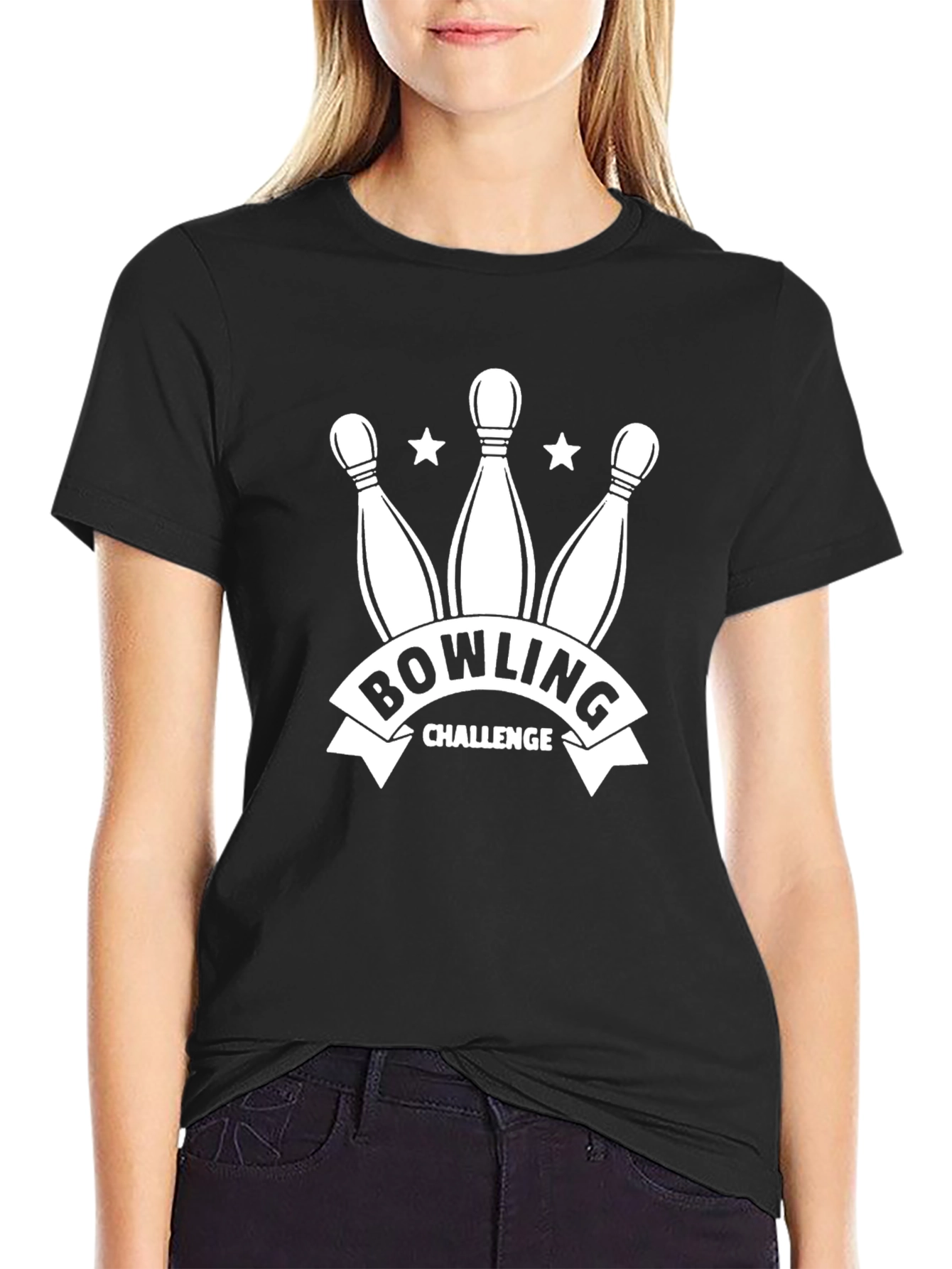 Black Bowling Challenge Graphic Tee view 2