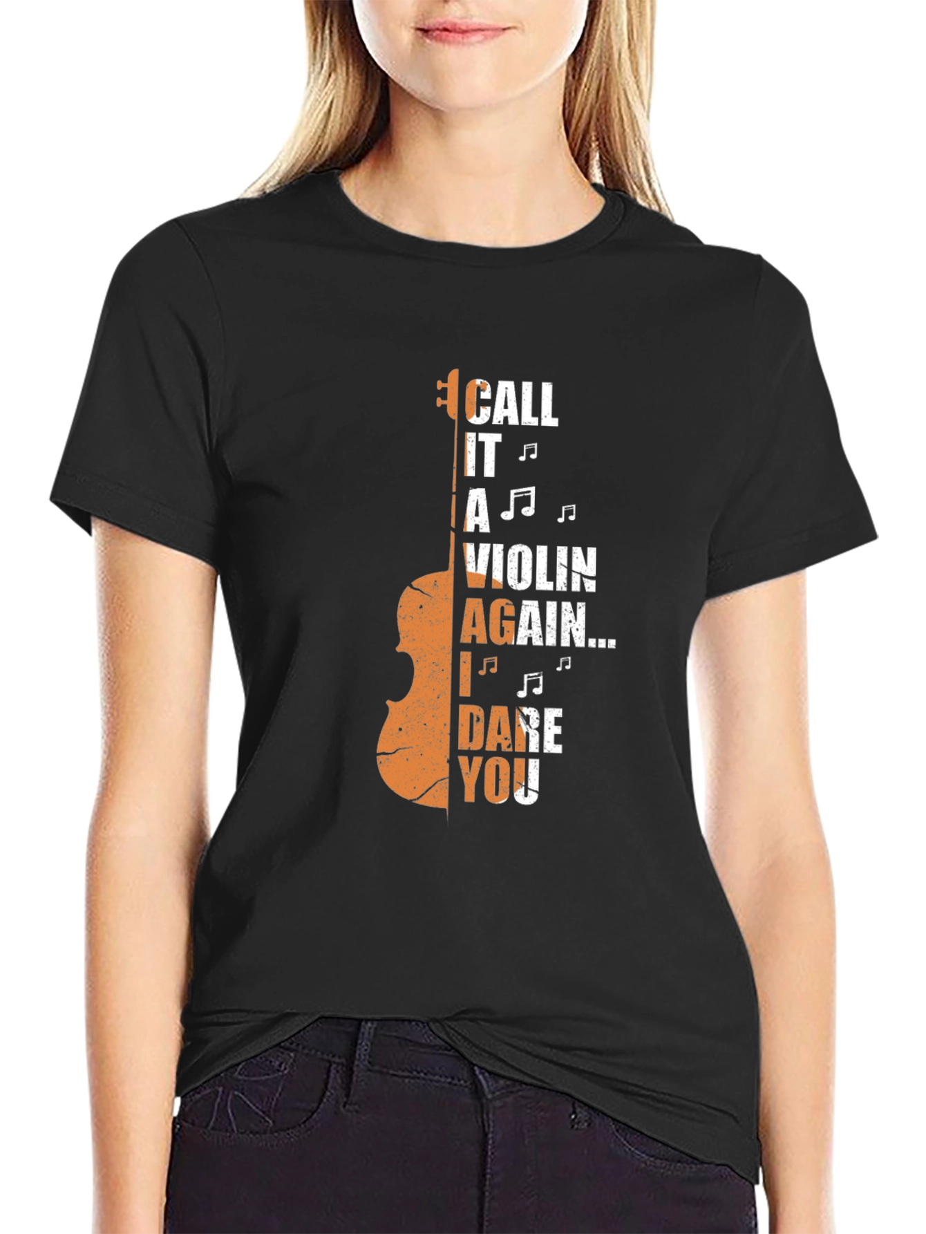 Black Call it a Violin Again T-Shirt view 2