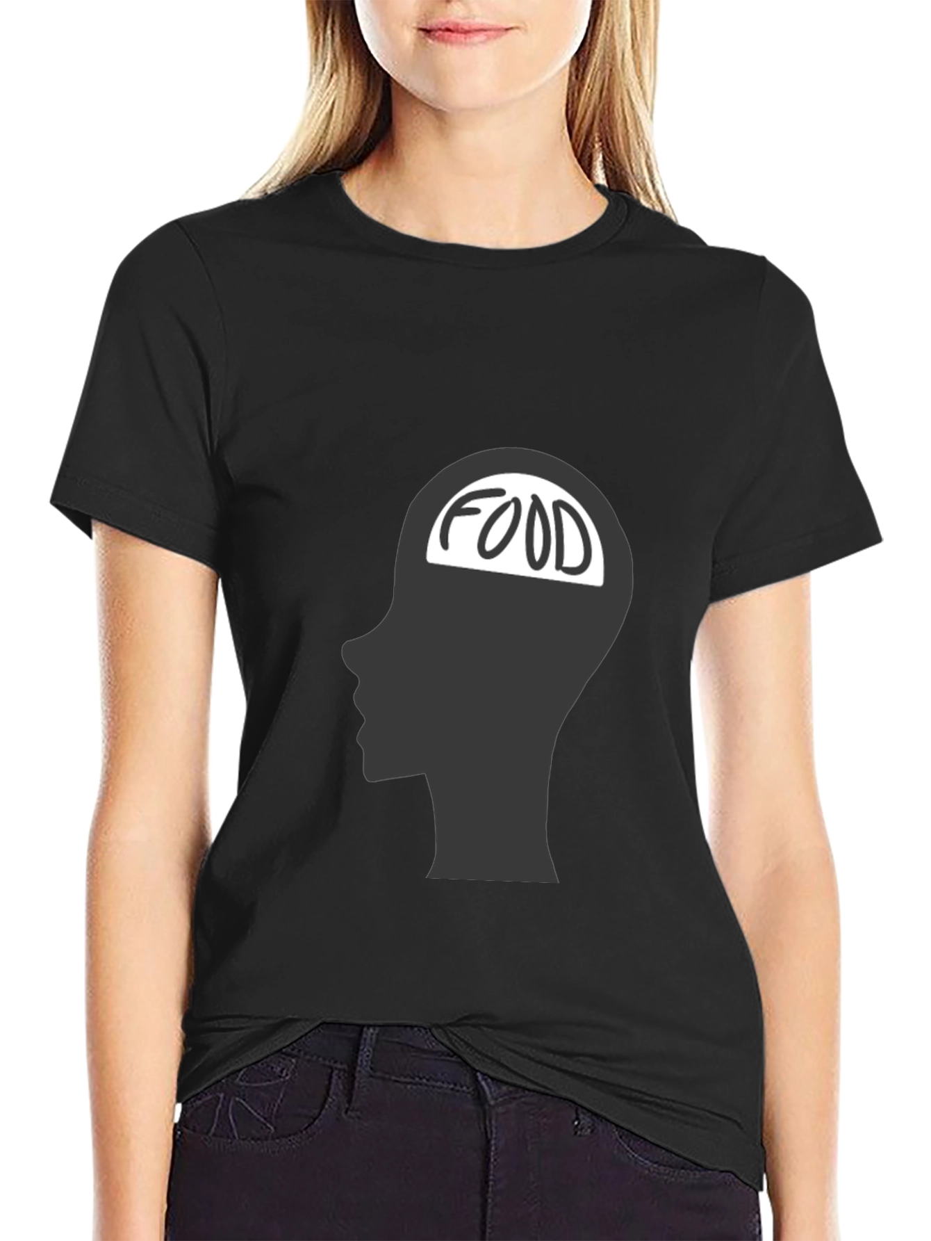 Black Food on the Brain T-Shirt view 2