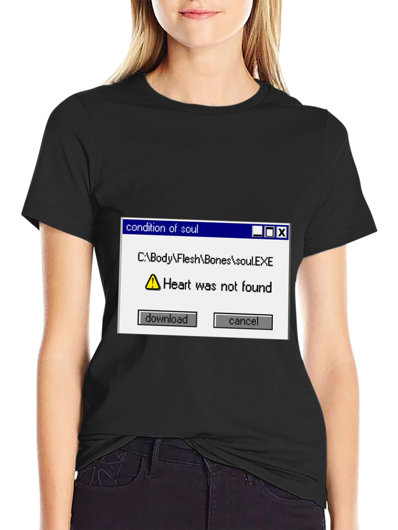 Black Condition of Soul T-Shirt - Heart Not Found view 2