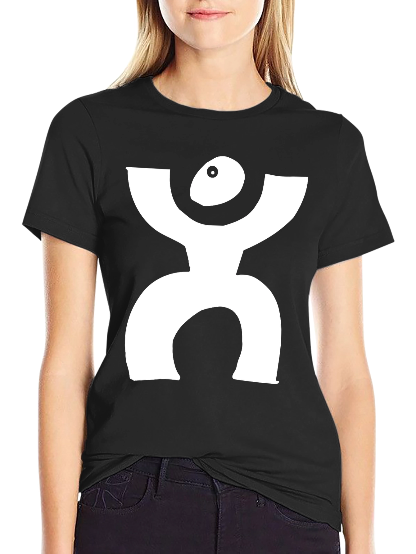 Black Bengali Wedding Symbol T-Shirt - Black Cotton Casual Tee view 2