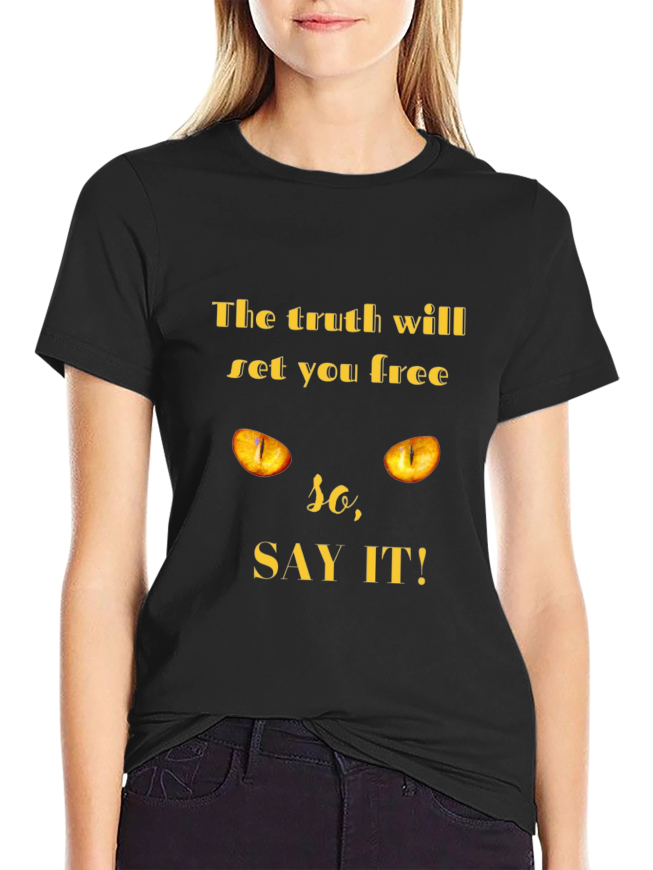 Black Truth Will Set You Free Cat Eye T-Shirt view 2