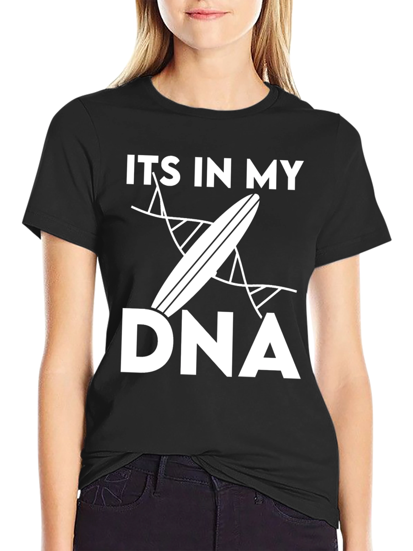 Black Its In My DNA Surfboard T-Shirt - Black view 2