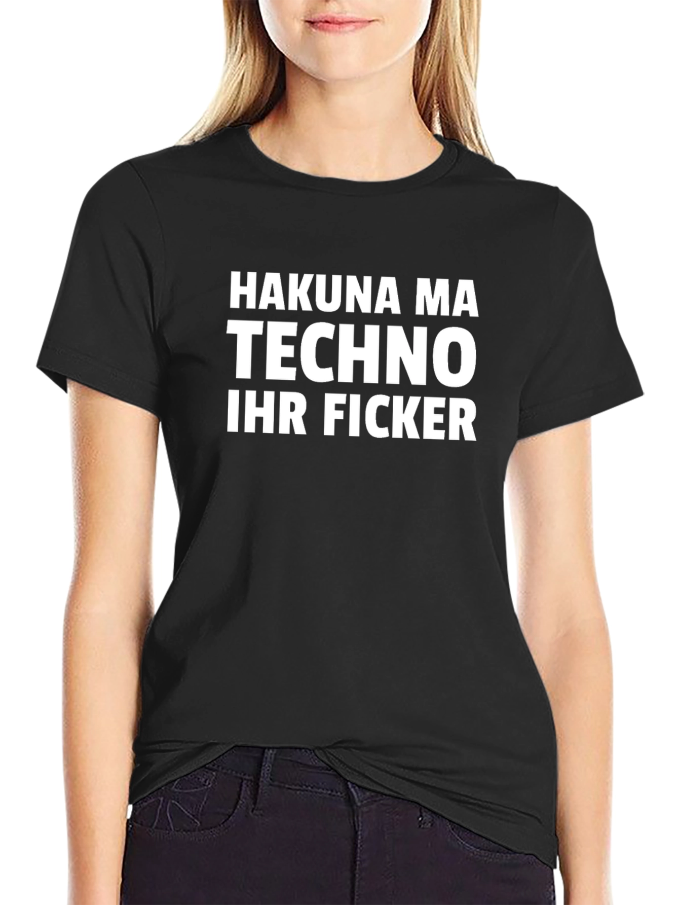 Black Hakuna Ma Techno Black T-Shirt view 2