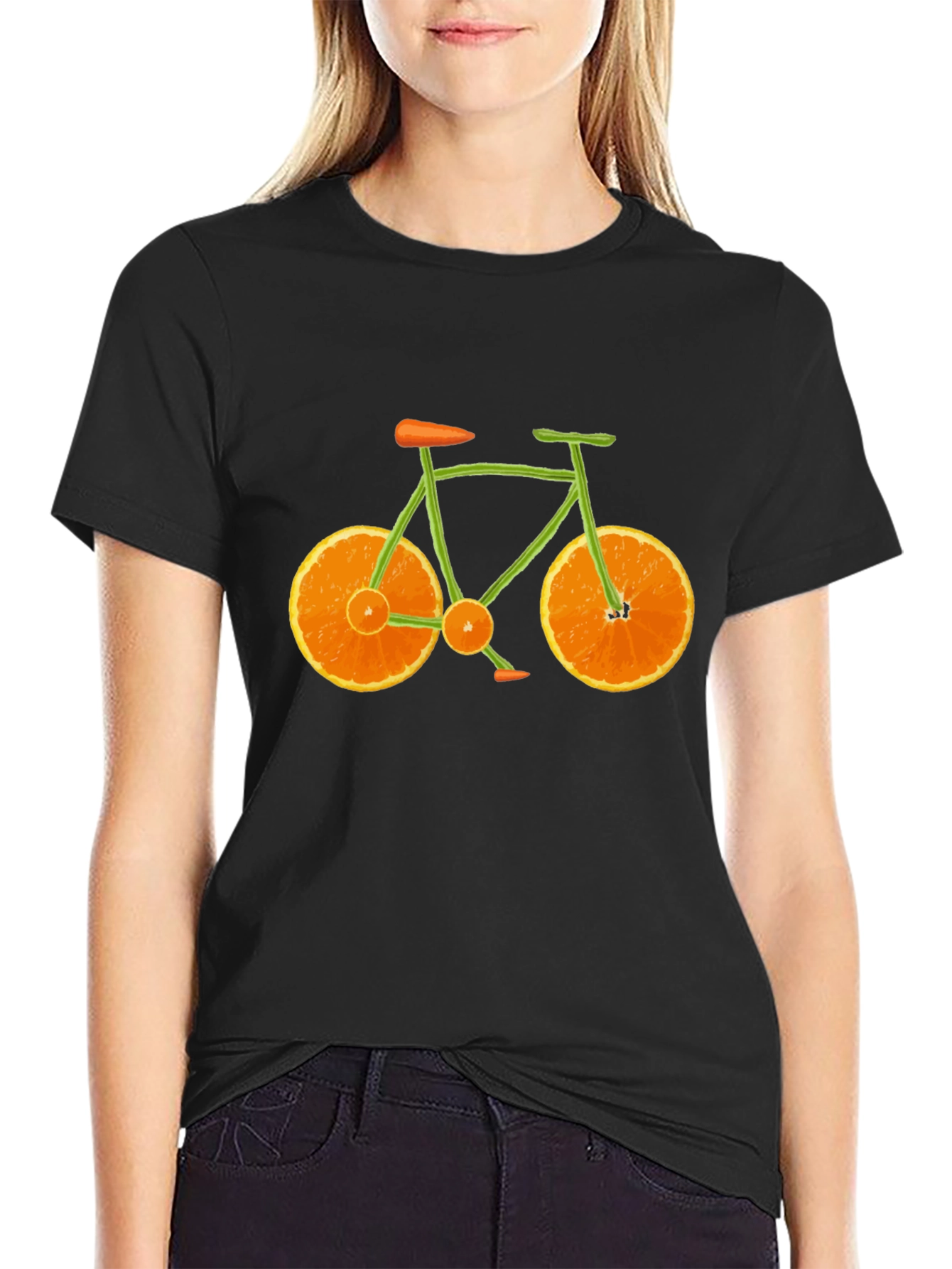 Black Novelty Bicycle Graphic T-Shirt view 2