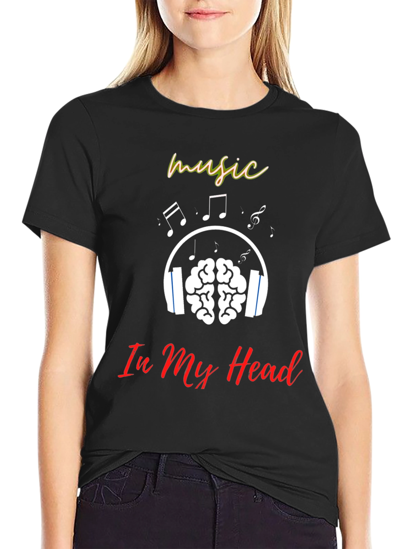 Black Music In My Head T-Shirt view 2