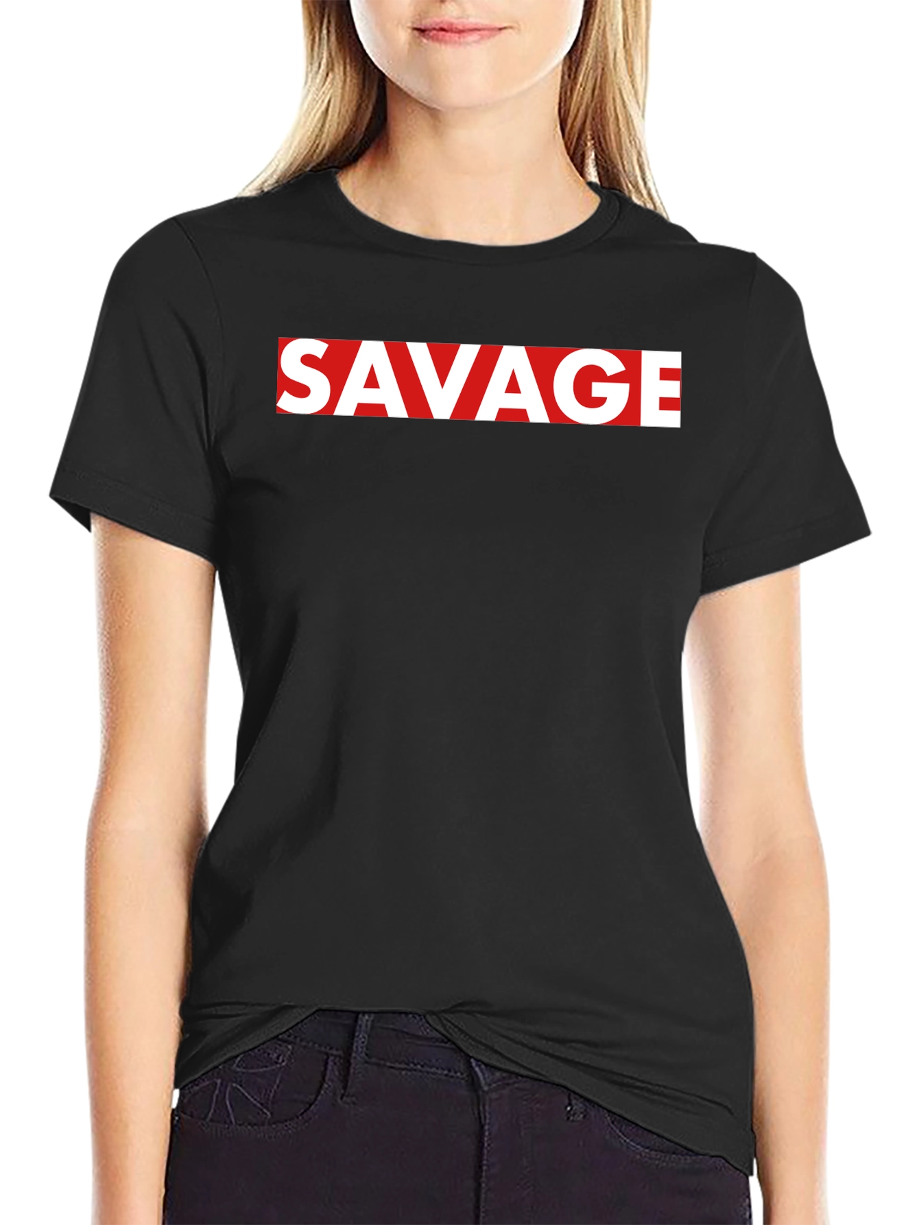 Black Savage Graphic Tee - Modern Streetwear view 2