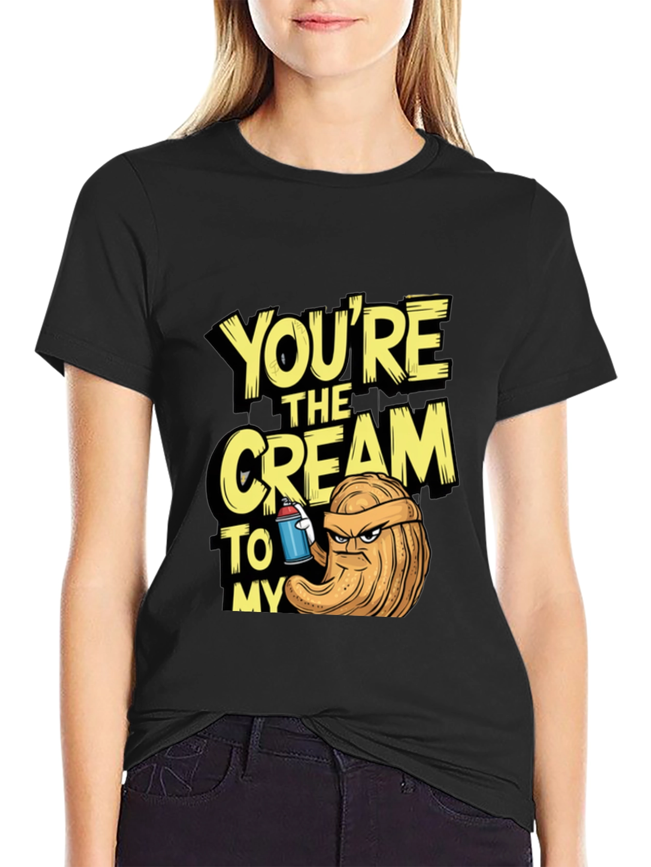 Black You're The Cream To My.. T-Shirt view 2