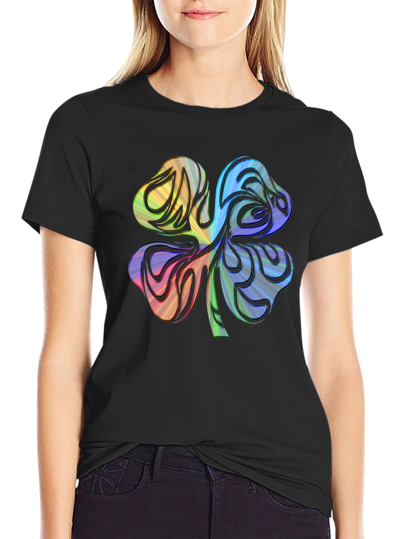 Rainbow Shamrock Graphic Tee - Unisex - 2