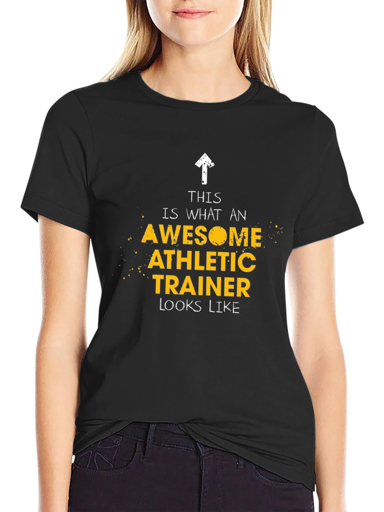 Black Awesome Athletic Trainer T-Shirt view 2