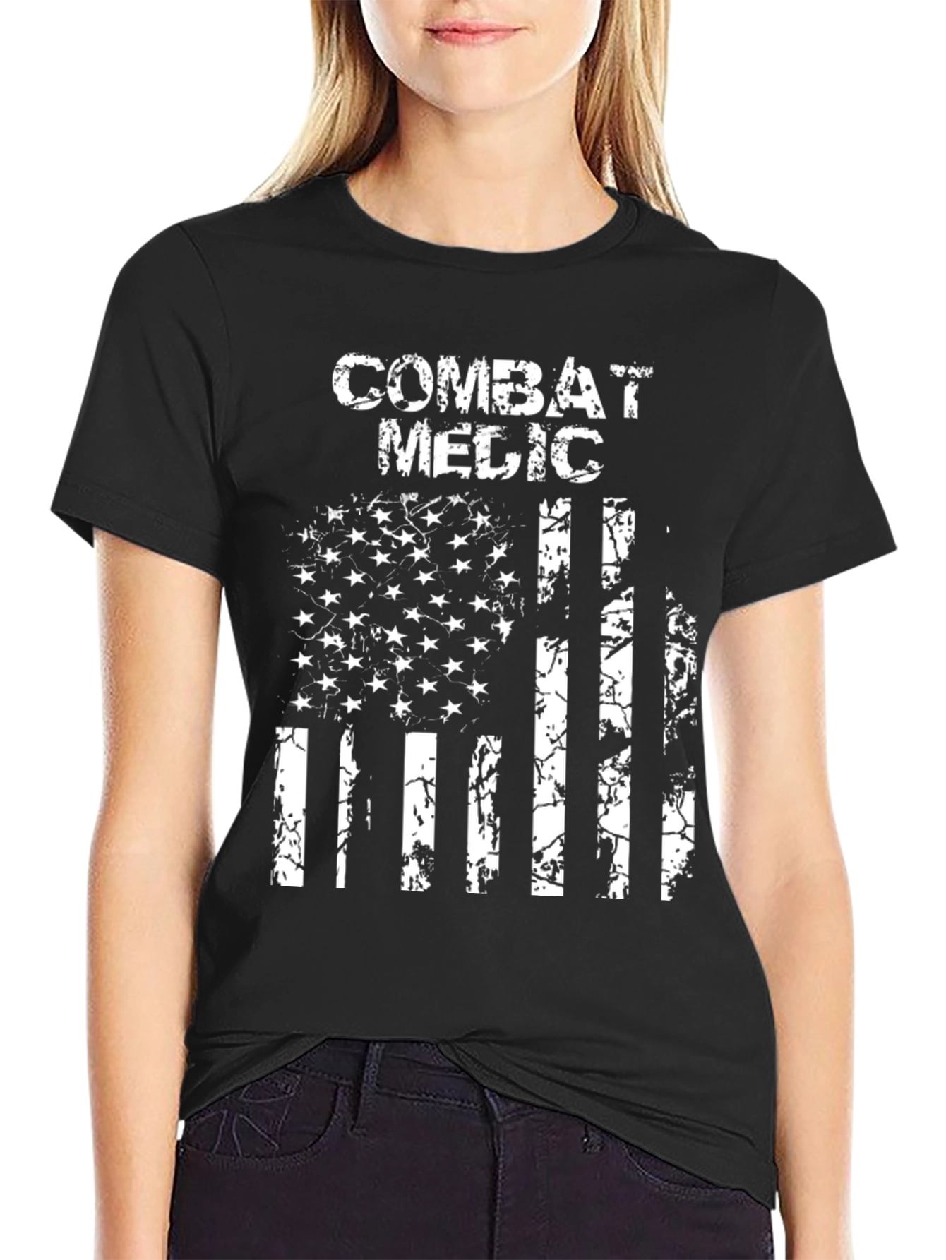 Combat Medic American Flag T-Shirt - 2