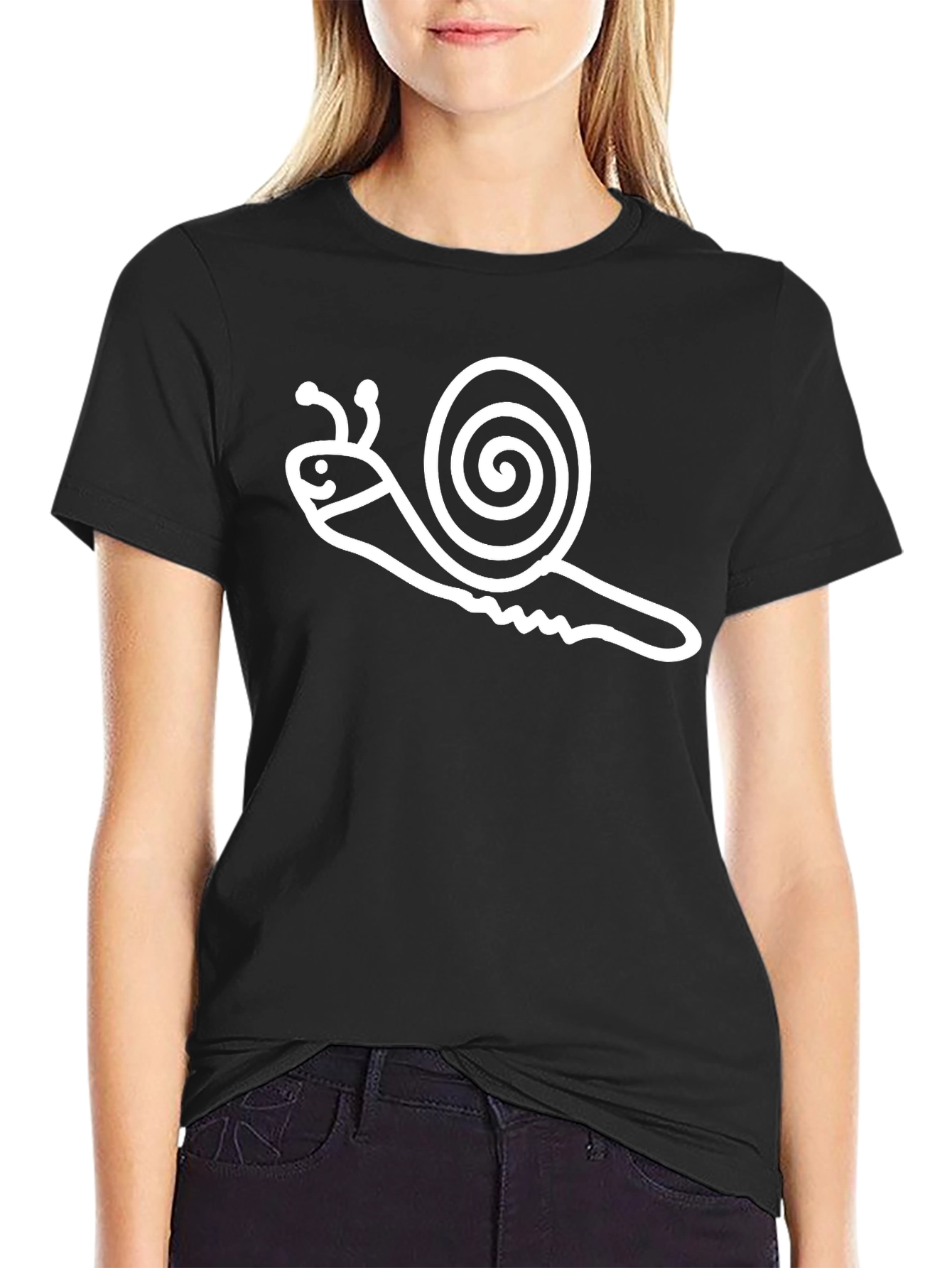 Black Snail Graphic Tee - Fun & Unique Design view 2