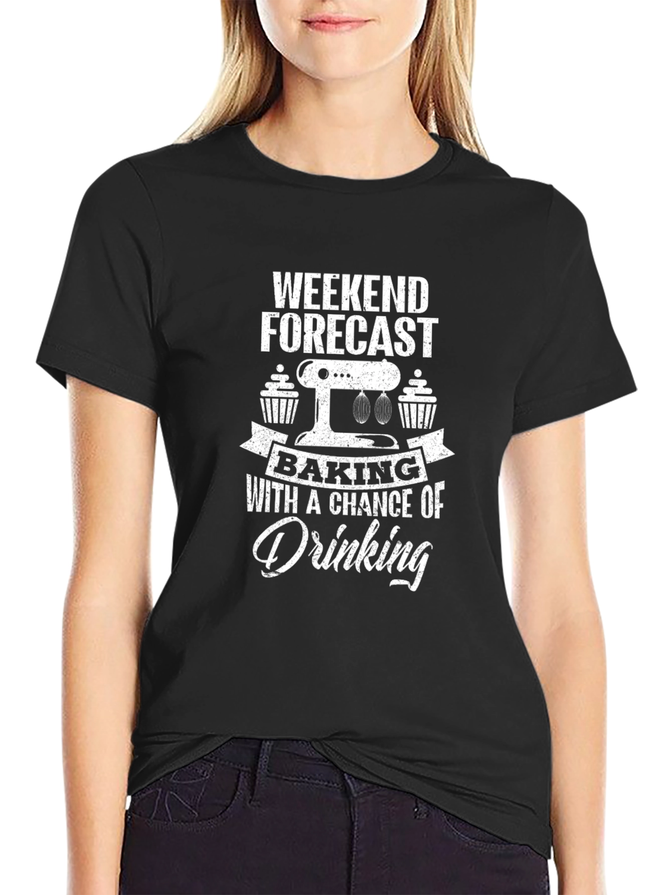 Black Weekend Baking & Drinking T-Shirt view 2