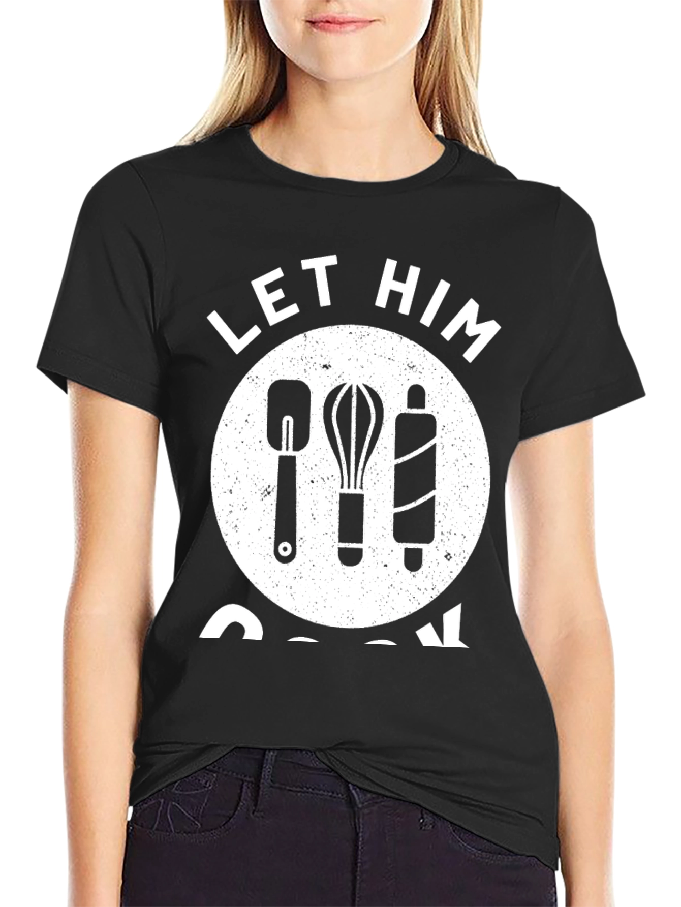 Black Let Him Cook T-Shirt - Chef Edition view 2