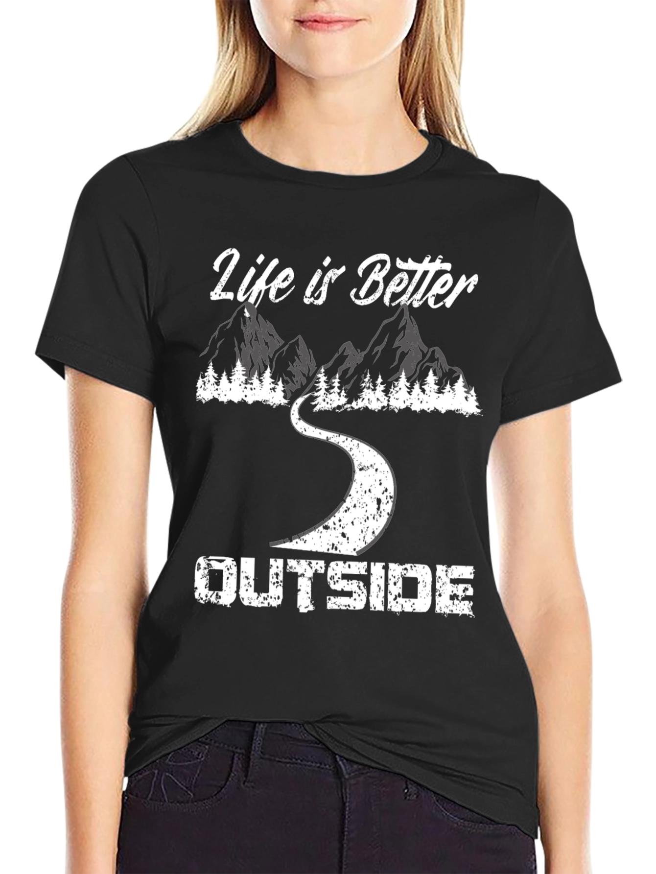 Black Life is Better Outside T-Shirt - Adventure Ready! view 2