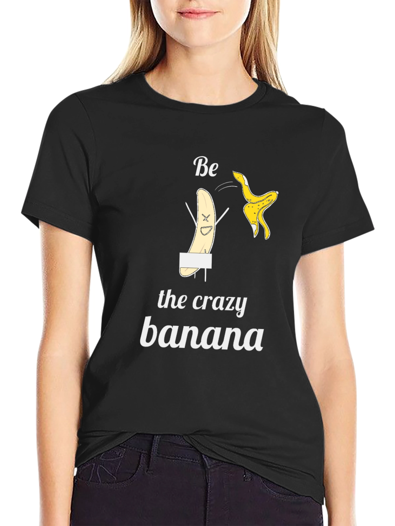 Black Crazy Banana Graphic T-Shirt - Peel Out! view 2