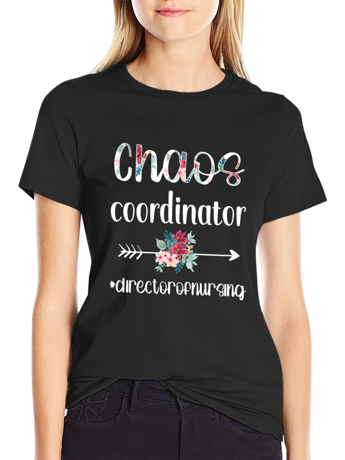 Black Chaos Coordinator - Director of Nursing T-Shirt view 2