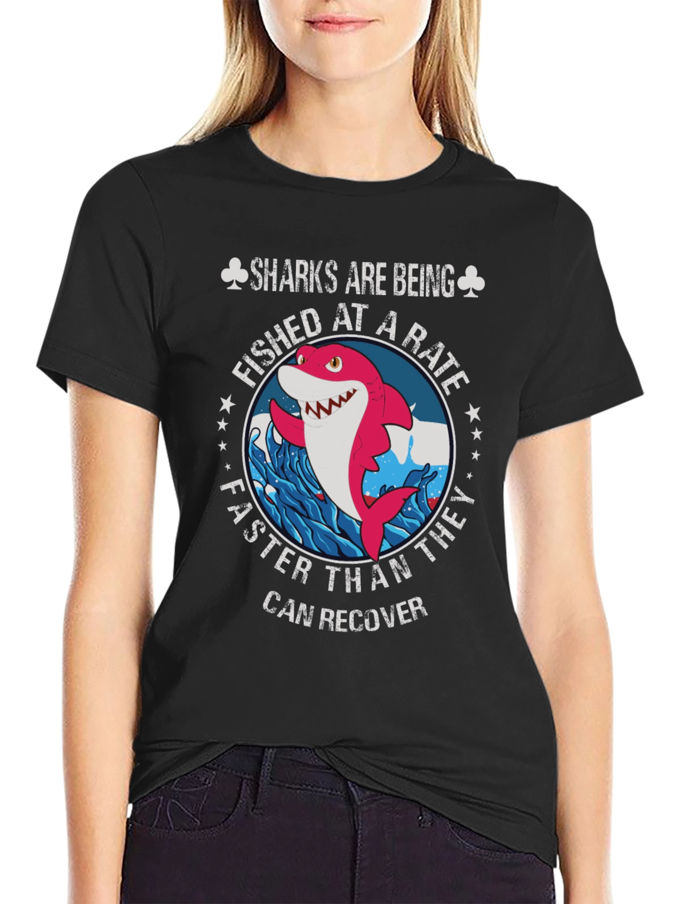Shark Conservation T-Shirt - Sharks Are Being Fished At A Rate - 2