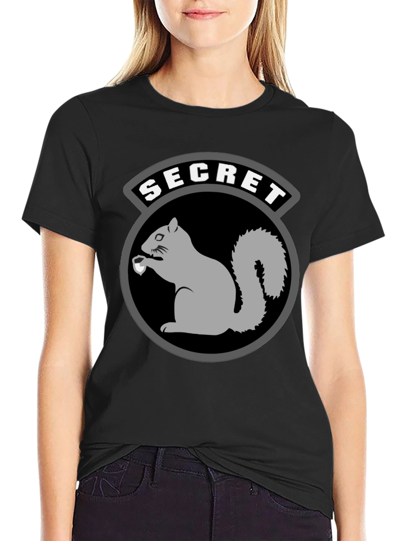 Black Secret Squirrel T-Shirt - Black Graphic Tee view 2
