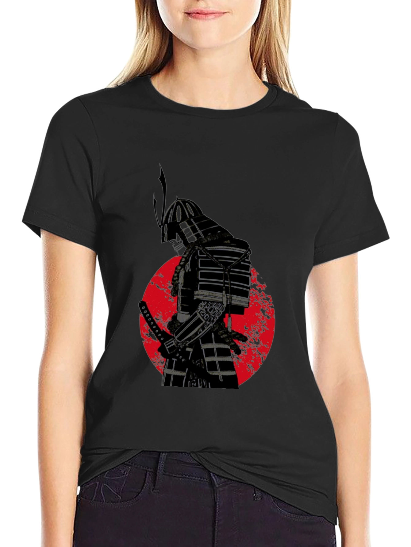 Black Samurai Warrior Graphic Tee view 2
