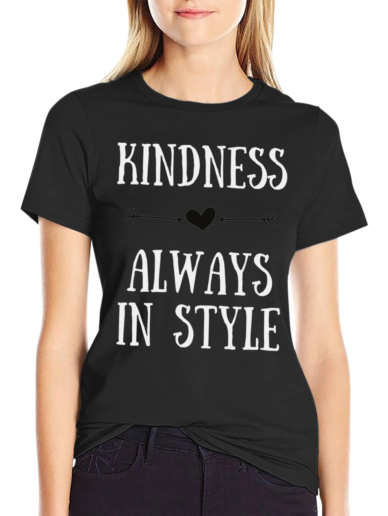 Black Kindness Always In Style Graphic Tee view 2