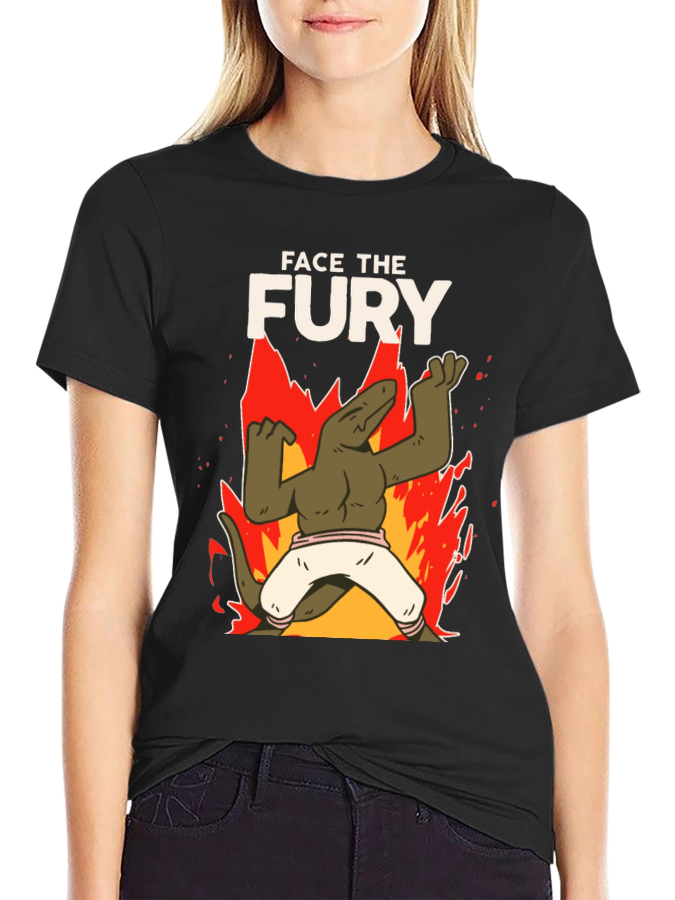 Black Face the Fury T-Shirt view 2