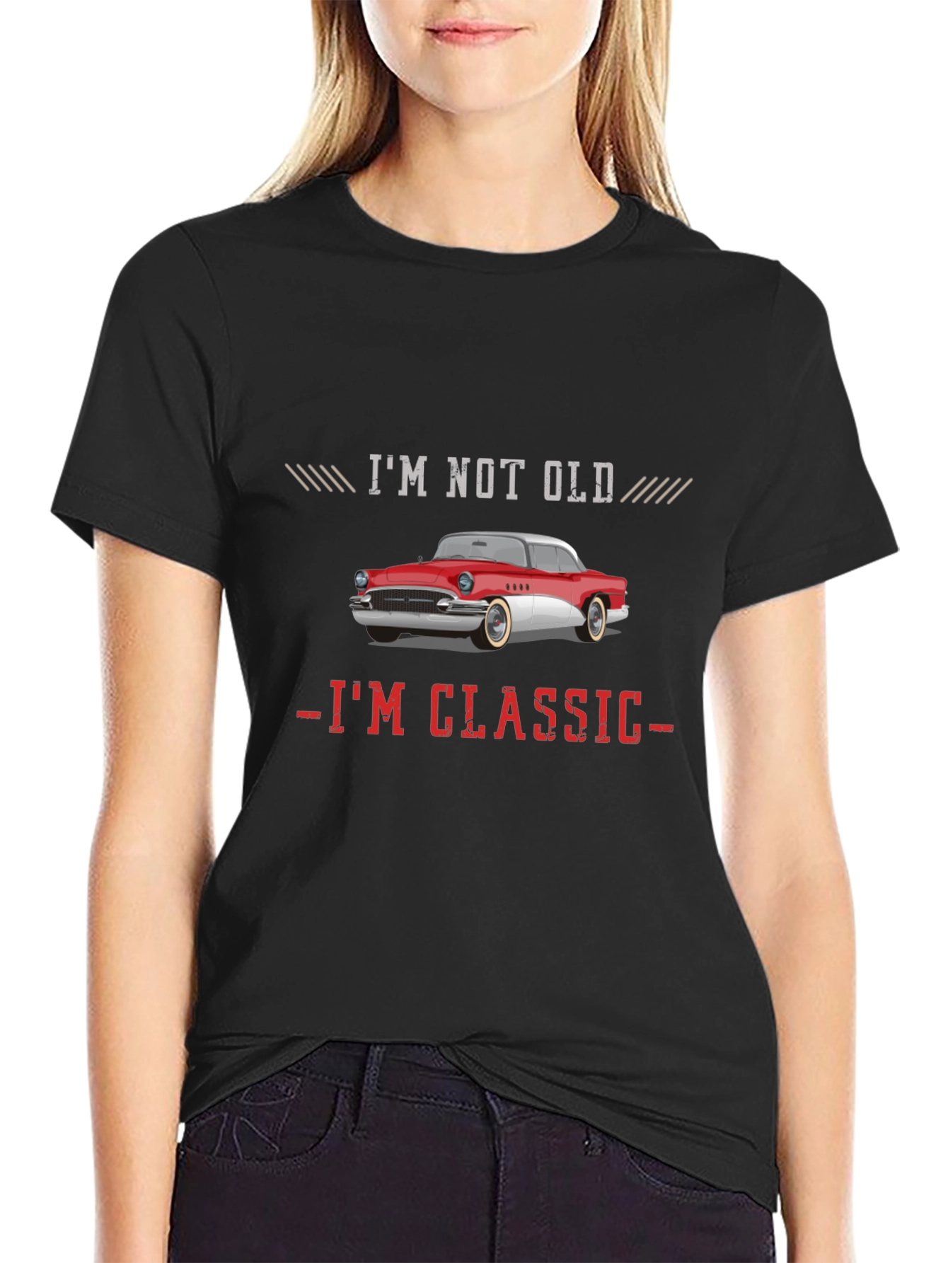 Black I'm Not Old I'm Classic Car T-Shirt view 2